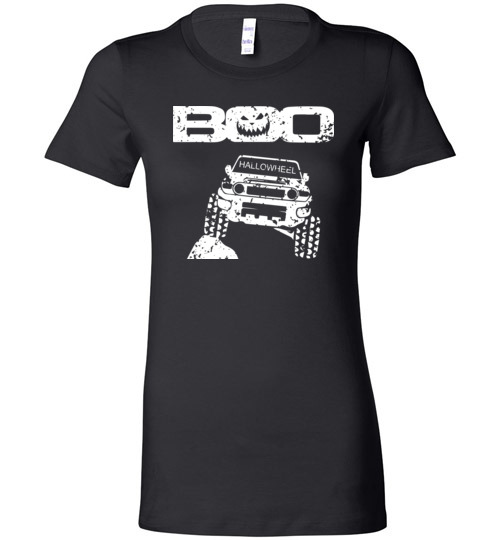 $19.95 – Boo Hallowheel FJ Cruiser Funny Halloween Lady T-Shirt