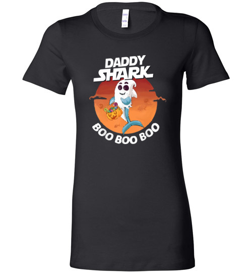 $19.95 – Daddy Shark Boo Boo Boo Halloween Version Lady T-Shirt