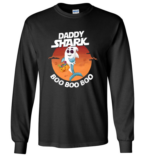 $23.95 – Daddy Shark Boo Boo Boo Halloween Version Long Sleeve Shirt