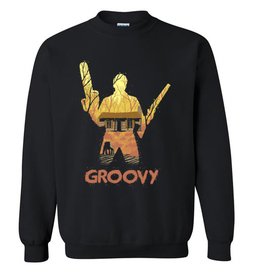 $29.95 – Groovy - Ash Williams Halloween Sweatshirt