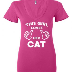This Girl Loves Her Cat funny Tee shirt gift for Cat Lovers