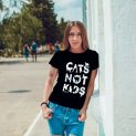 Cats Not Kids Funny Women Tee Shirt