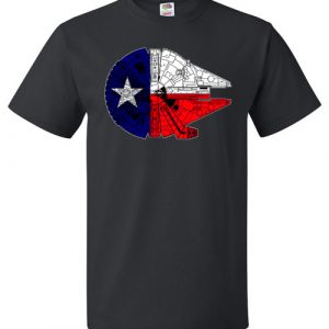 $18.95 - Texas Flag And The Millennium Falcon T-Shirt