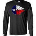 $23.95 - Texas Flag And The Millennium Falcon Canvas Long Sleeve T-Shirt
