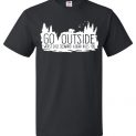 $18.95 - Go outside worst case scenario, a bear kills you Funny Hiking T-Shirt