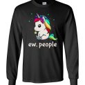 $23.95 - Unicorn Ew People Funny Canvas Long Sleeve T-Shirt