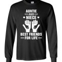 $23.95 - Auntie and Niece Best Friends For Life Funny Family Canvas Long Sleeve T-Shirt
