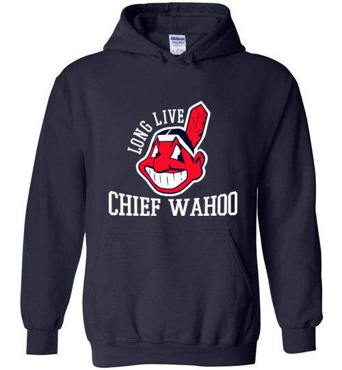 Cleveland Indian Ladies Long Live Chief Wahoo Navy t-shirts S-3XL
