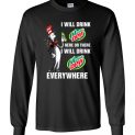 $23.95 - Mountain Dewaholic: I will drink Mountain Dew here or there I will drink Mountain Dew every where Funny Canvas Long Sleeve T-Shirt