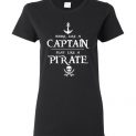 $19.95 - Work like a captain, play like a pirate funny Lady Tee Shirt