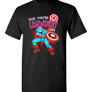 $18.95 - Marvel Captain Legendary Dad Father’s Day Graphic T-Shirt