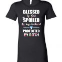 $19.95 - Funny Family Shirts: Blessed by God spoiled by my Husband protected by both Lady T-Shirt