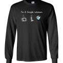 $23.95 - I’m a simple woman likes coffee Lipstick and BMW funny Long Sleeve Shirt