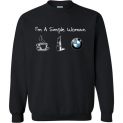 $29.95 - I’m a simple woman likes coffee Lipstick and BMW funny Sweatshirt