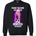 $29.95 - Funny 7 Dragon Balls Shirts: Goku - I am not the hero you wanted, I’m the monster you needed Sweatshirt