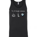 $24.95 - I’m a simple woman likes coffee Lipstick and BMW funny Unisex tank