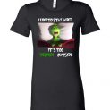 $19.95 - The Grinch funny shirts: I like to stay in bed it’s too peopley outside Lady T-Shirt