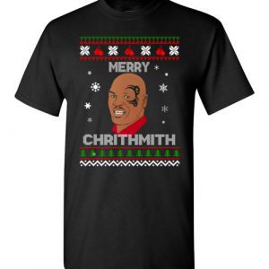 $18.95 - Mike Tyson Ugly Christmas Sweater: Merry Chrithmith T-Shirt