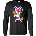 $23.95 - Funny Chicago Cubs Shirts: Unicorn Dabbing Long Sleeve Shirt