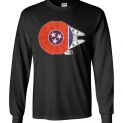$24.95 -Tennessee Flag And The Millennium Falcon Canvas Long Sleeve T-Shirt