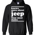 $32.95 – Knows more about Jeep than most dudes Funny Jeep Lovers Hoodie