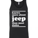 $24.95 – Knows more about Jeep than most dudes Funny Jeep Lovers Unisex Tank