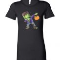 $19.95 – Happy Daboween Frankenstein Halloween Dabbing Trick Version Lady T-Shirt