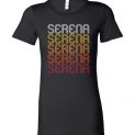 $19.95 - Serena Retro Wordmark Pattern Vintage Style Lady T-Shirt
