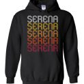 $32.95 - Serena Retro Wordmark Pattern Vintage Style Hoodie