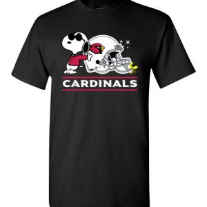 $18.95 - The Arizona Cardinals Joe Cool And Woodstock Snoopy Football T-Shirt