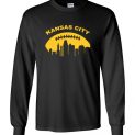 $23.95 - Vintage Kansas City Cityscape Retro Football Long Sleeve Shirt