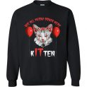 $29.95 - We All MEOW Down Here Clown Cat Kitten IT Halloween Sweatshirt