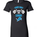 $19.95 - This Guy Loves His Detroit Lions Funny NFL Ladies T-Shirt