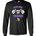 $23.95 - This Girl Loves Her Minnesota Vikings NFL Long Sleeve T-Shirt