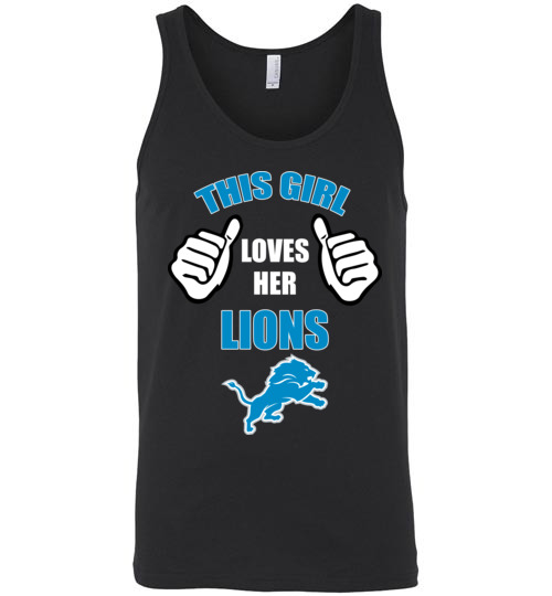 $24.95 - This Girl Loves Her Detroit Lions Funny NFL Unisex Tank